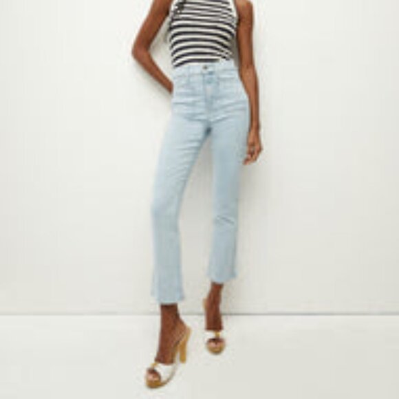 NWOT Veronica Beard Carly Kick-Flare JeanPatch Pockets...